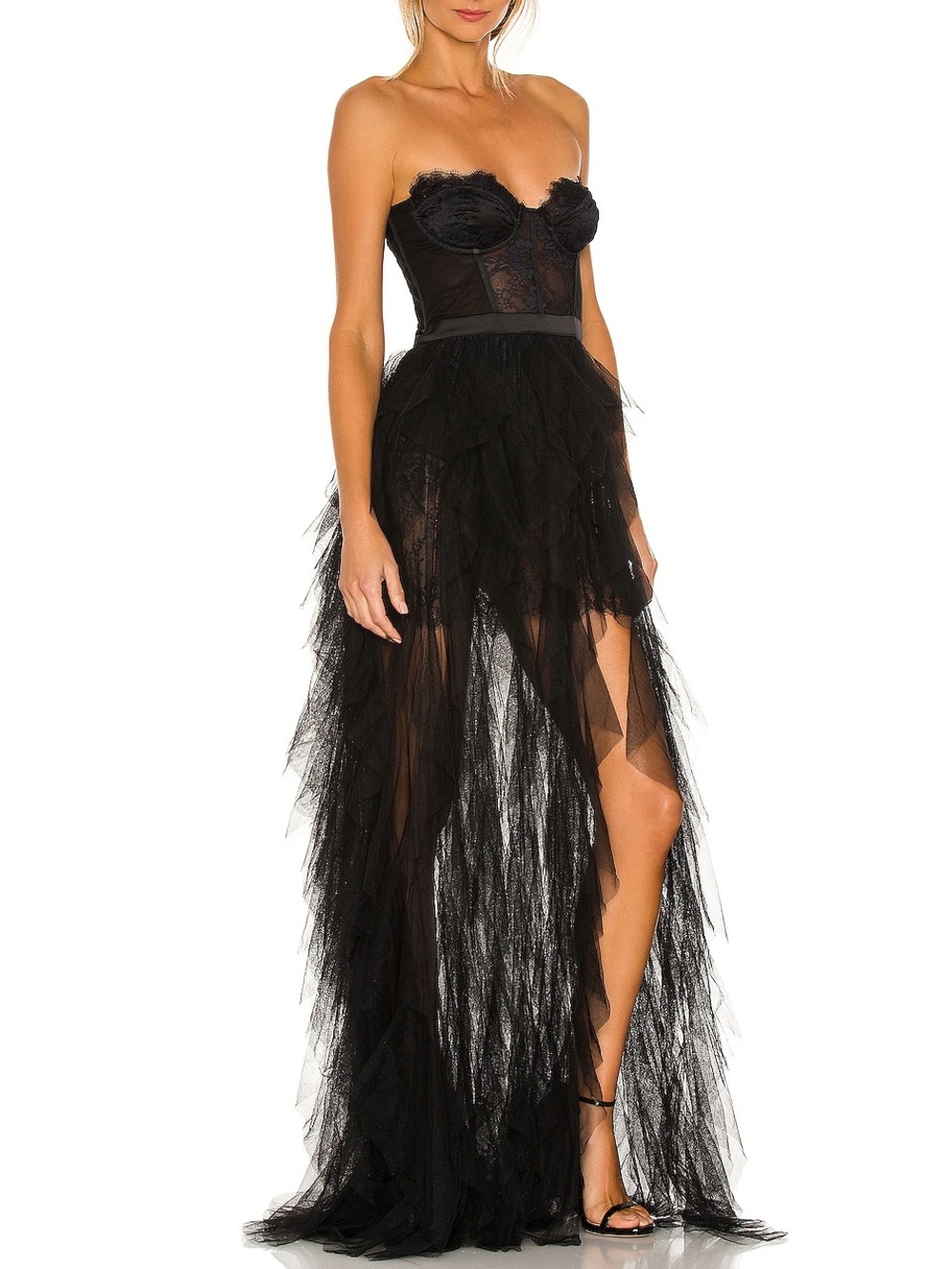 For Love & Lemons x REVOLVE Bustier Gown โ Black - Picture 2 of 9